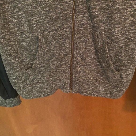 Caruso Caruso zip up hoodie leather like sleeves size L - Picture 4 of 9